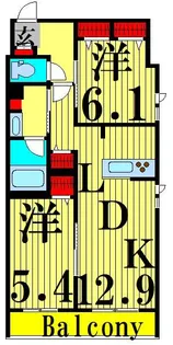ガーデンテラス A【2階】の間取り