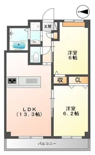 Le Ciel Bleu【3階】の間取り