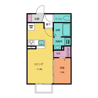 パプリカIII B棟【1階】の間取り