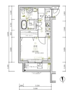 RELUXIA 亀戸EAST【2階】の間取り