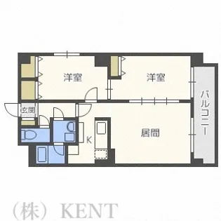 リージェンシー円山【3階】の間取り