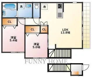 ミロワール経堂【2階】の間取り