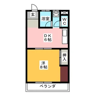 スカイハイツ【1階】の間取り