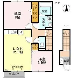 フォンターナ(旭ヶ丘町)【2階】の間取り