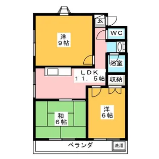 第6むさしマンション【2階】の間取り