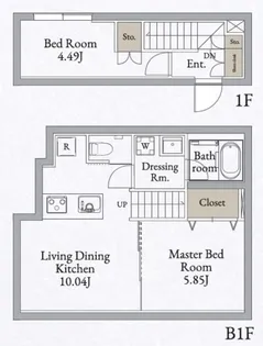 LiveFlat高田馬場【1階】の間取り