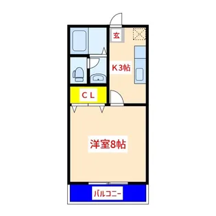 レジデンスナカオ【2階】の間取り