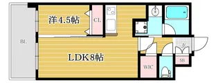 エンクレスト大博通りAPEX【9階】の間取り