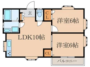クレ-ル・メゾン鷺宮【2階】の間取り