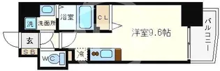 アクアプレイス南堀江【11階】の間取り
