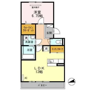 ロータス鹿児島中央【2階】の間取り
