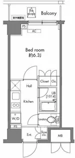 東京都新宿区早稲田鶴巻町【マンション】の間取り