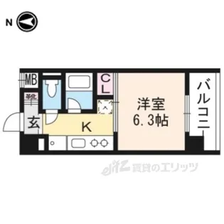 LUXENAKIYOMIZU-GOJO(【3階】の間取り