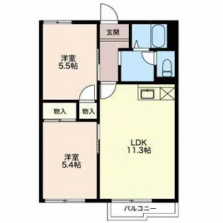 サンライズハイツ A【2階】の間取り