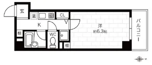 クリザンテーメ大手前【4階】の間取り