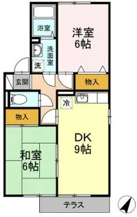 ハイムタケウチ D棟【1階】の間取り