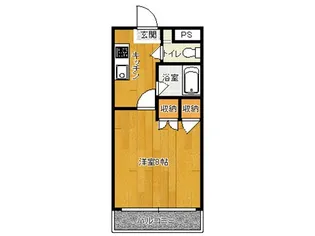 セントラルコーポスポーツ橋【3階】の間取り