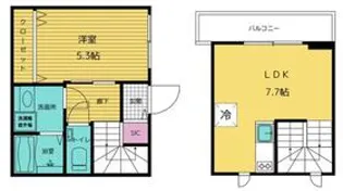 コートヤード表参道【2階】の間取り