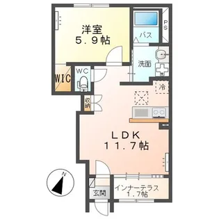 サンフラワー 107【1階】の間取り