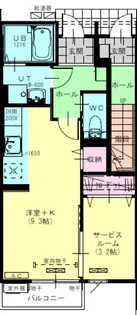 ラ ヴィエルジュ【1階】の間取り