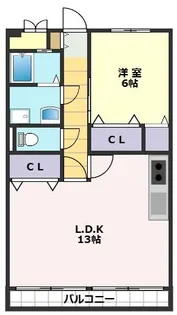 沢田コーポ【4階】の間取り
