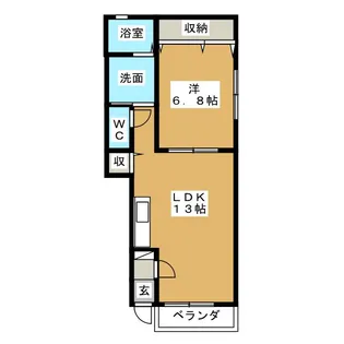 ベル ファウンテン【1階】の間取り