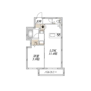 カーサ ディ パリア【2階】の間取り