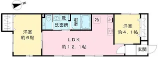 ルシエル宮西町【1階】の間取り