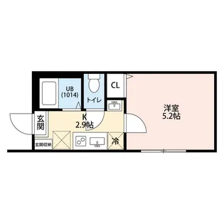 ラフィーネ西谷B【1階】の間取り