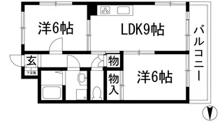 シャトレー多田【3階】の間取り