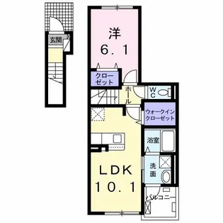 キャピタル B【2階】の間取り