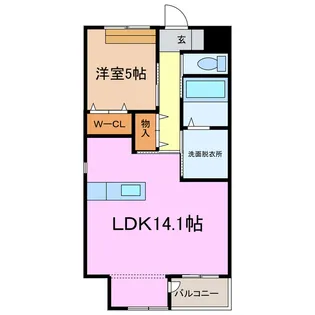 スフィアクラウン【1階】の間取り