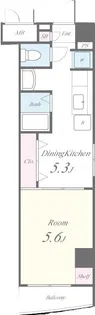 フェリース五本木【1階】の間取り