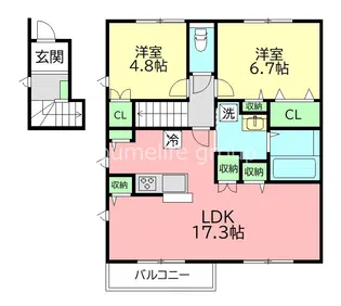 エルメゾン南栗原II【2階】の間取り