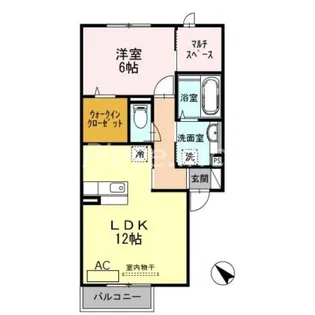 ゲーテッドシティ豊里【2階】の間取り