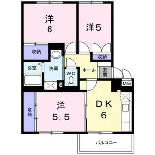 エスポアール【2階】の間取り