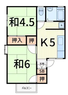 リリーハイツ【1階】の間取り