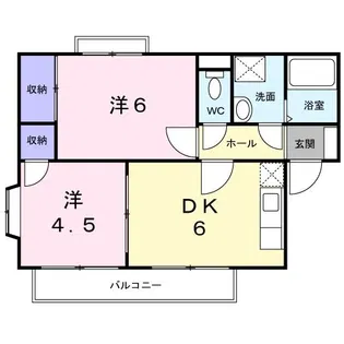 ラスカンパナス参番館【2階】の間取り