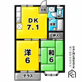 ポートさくら【1階】の間取り