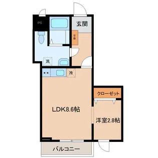 メリディアン多賀城南宮壱番館【3階】の間取り