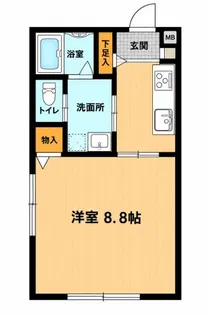 三田町新築アパート【2階】の間取り