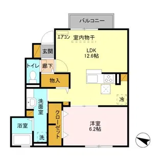 グレイスコート【1階】の間取り