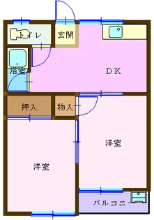 菅谷コーポ【1階】の間取り