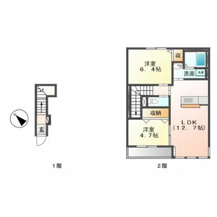ボン シャンスII【2階】の間取り