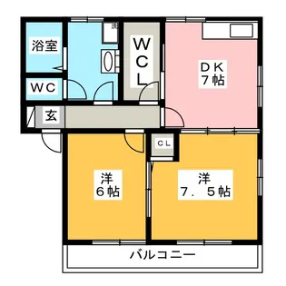 セントインハイツ【1階】の間取り