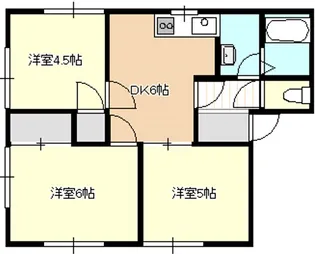 岡山県岡山市中区湊【アパート】の間取り
