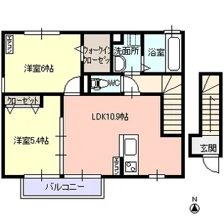 セジュールあかねヶ丘【2階】の間取り