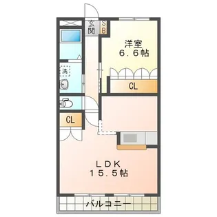 グランメール【1階】の間取り