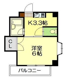 サンライズ鶴江C棟【2階】の間取り
