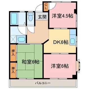 徳島県阿南市宝田町平岡【マンション】の間取り
